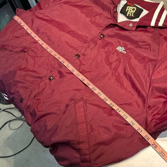 Vtg Dr Pepper Bomber Jacket Sz XXL King Louis Profit Snap Button Front Maroon Va - Picture 8 of 11